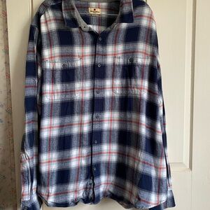 Men's Blue Plaid Flannel button down